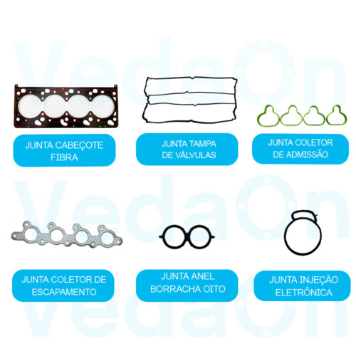 Kit Junta Superior Retificação Ford Focus 1.8 16v Zetec