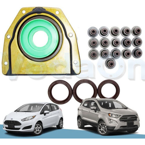Kit de Retentores Ford Fiesta/Focus/Ecosport/ 16V 1.4 Zetec SE / 1.6 Zetec-S Sigma – Com Flange