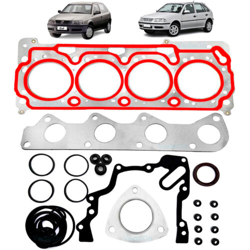 Kit Junta Gol At Power Sohc 8V INOX C/ Retentores De Comando E Hastes De Válvulas