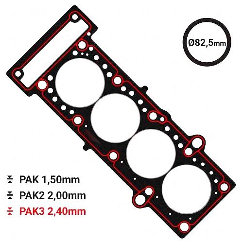 Junta Cabeçote PAK 2,4mm Fiat Toro Jeep Renegade  Dobló 1.8 16V Etorq Evo (2Furos) +Modernos –