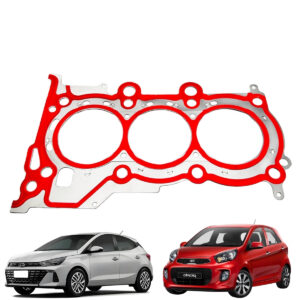 Junta Cabeçote INOX 0,25mm Hyundai HB20 Kia Picanto 1.0 L3 12V DOHC CVVT Kappa B3LA G3LA G3LD