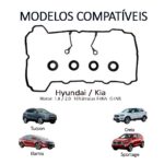 KIT JUNTA TAMPA DE VÁLVULA Hyundai Creta Elantra Tucson 1.8 2.0 16V F4NA G4NB - Imagem 6