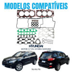 Jogo Junta Completo Hyundai Santa Fé 2.7 V6 24V 05/.. G6EA - Imagem 3