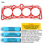 Junta De Cabeçote De Aço Motor Ap 1.6 1.8 2.0 Gol Voyage Santana - Imagem 3