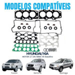 Kit Junta Superior Hyundai Tucson Santa Fé Vera Cruz 2.7 24V V6 G6BA Em Aço - Imagem 3