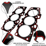 Junta Cabeçote Sob Medida 2mm Hyundai Tucson 2.7 V6 24V G6BA - Imagem 6