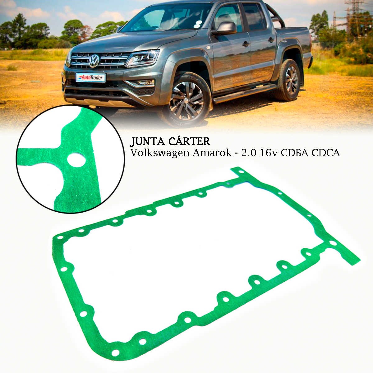 Junta Do Carter Vw Amarok Tdi Mtr 2.0 16V Cdba / Cdca - Imagem 2
