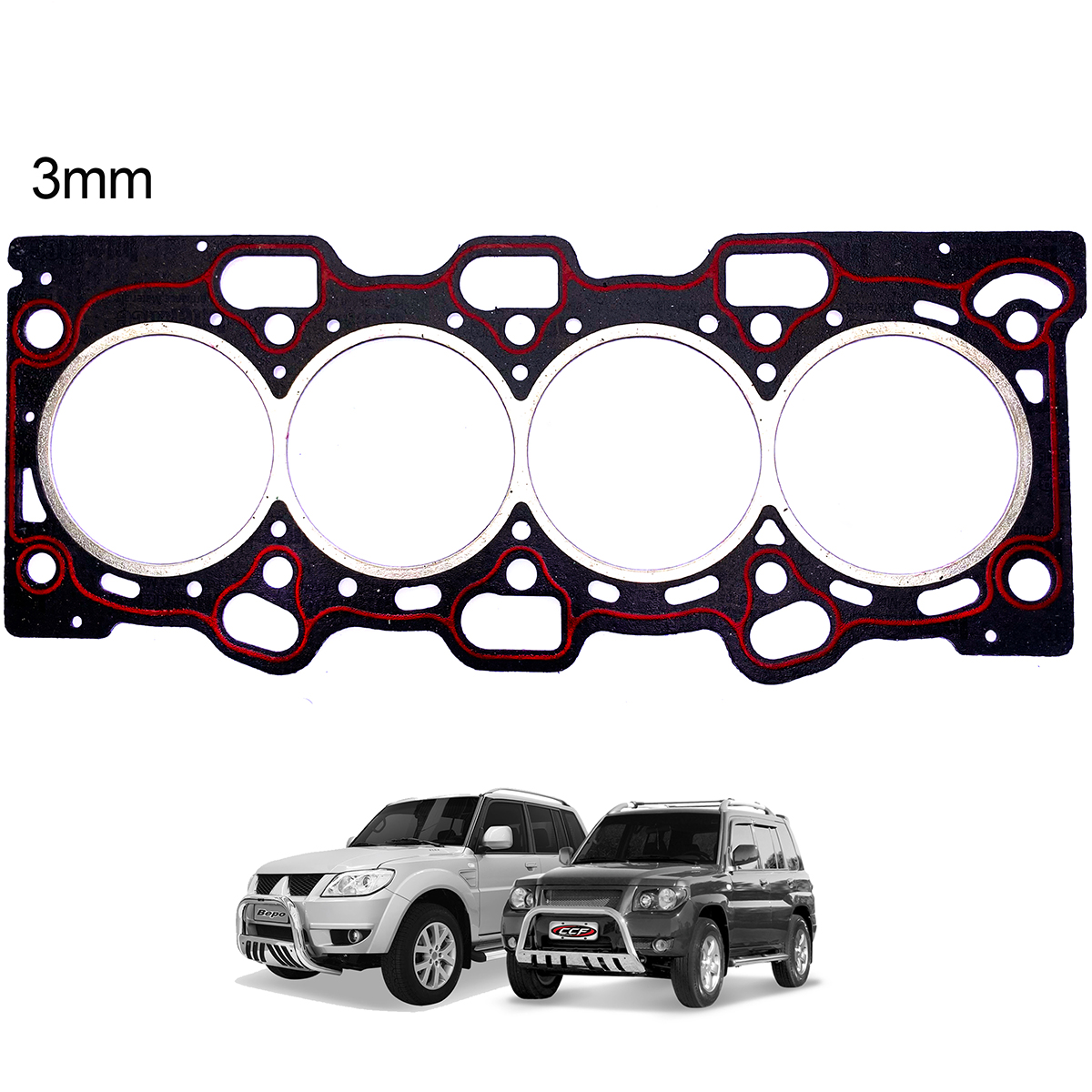 Junta Cabeçote Sob Medida 2,4mm Pajero Tr4 Io 1.8 2.0 16v 4g94 - Imagem 3