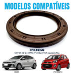 Retentor Traseiro 72X98X8 12V Hyundai Hb20 Kia Picanto 1.0 Kappa 3Cilindros - Imagem 3