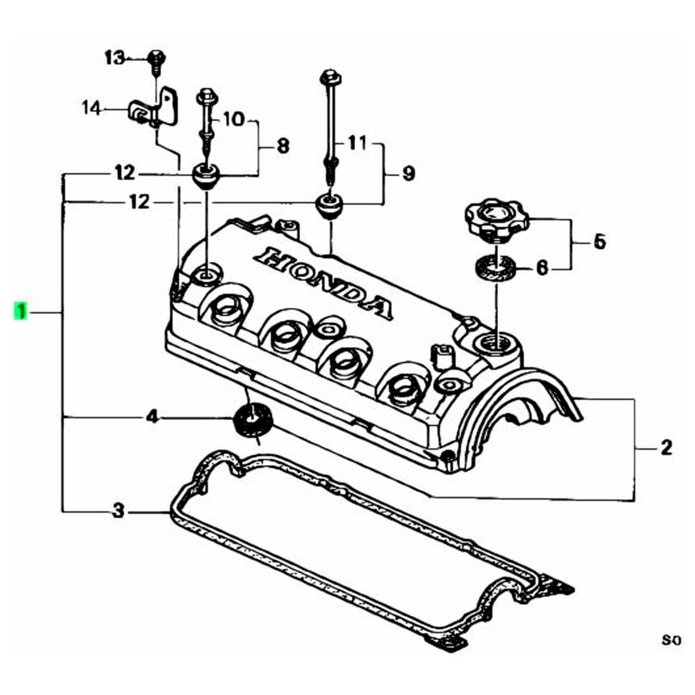 Junta De Tampa De Valvula Honda Civic 1.6 16v 1991/2000 - Imagem 4