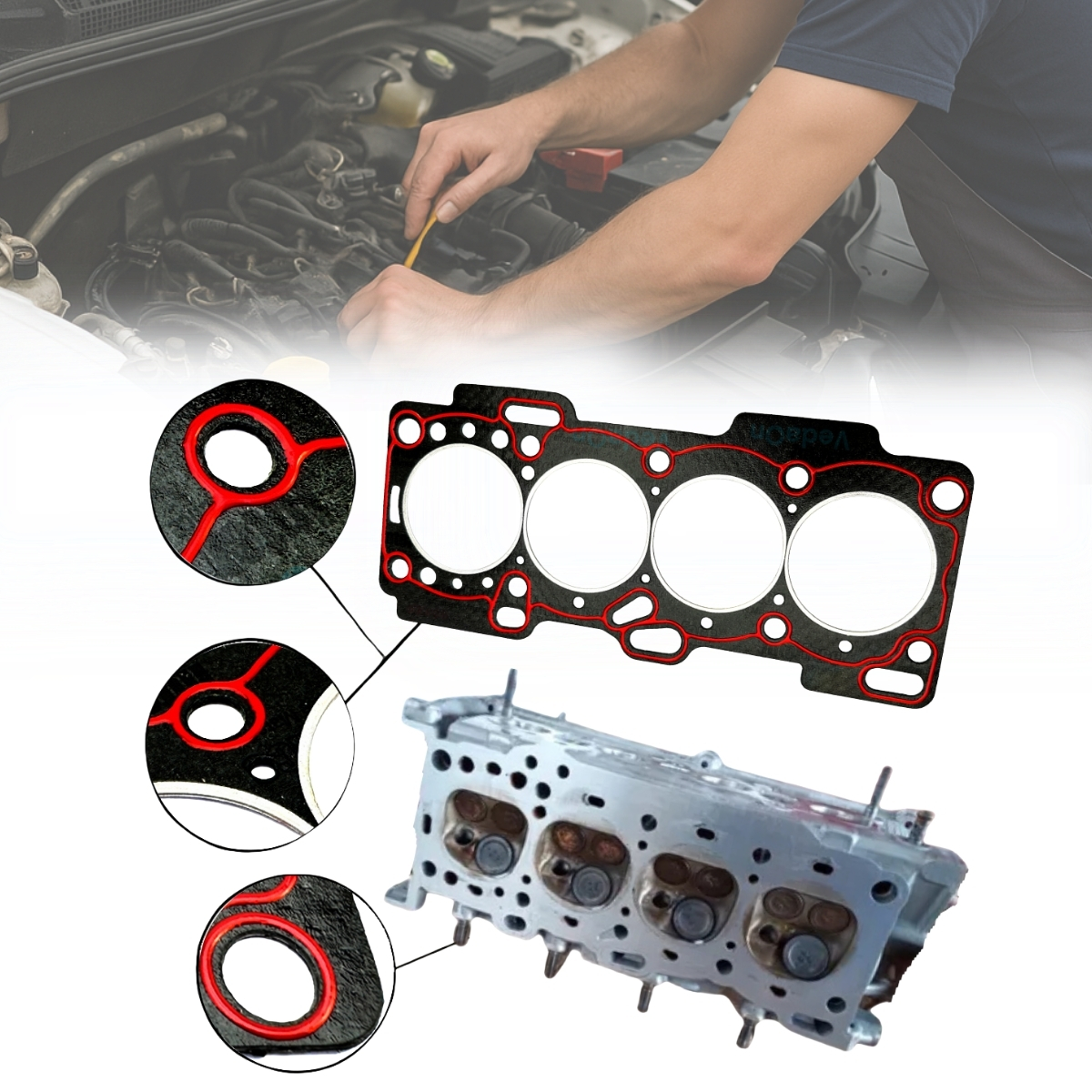 Junta Cabeçote Sob Medida 2,4mm Kia Picanto 1.0 12V 4 Cil - Imagem 3