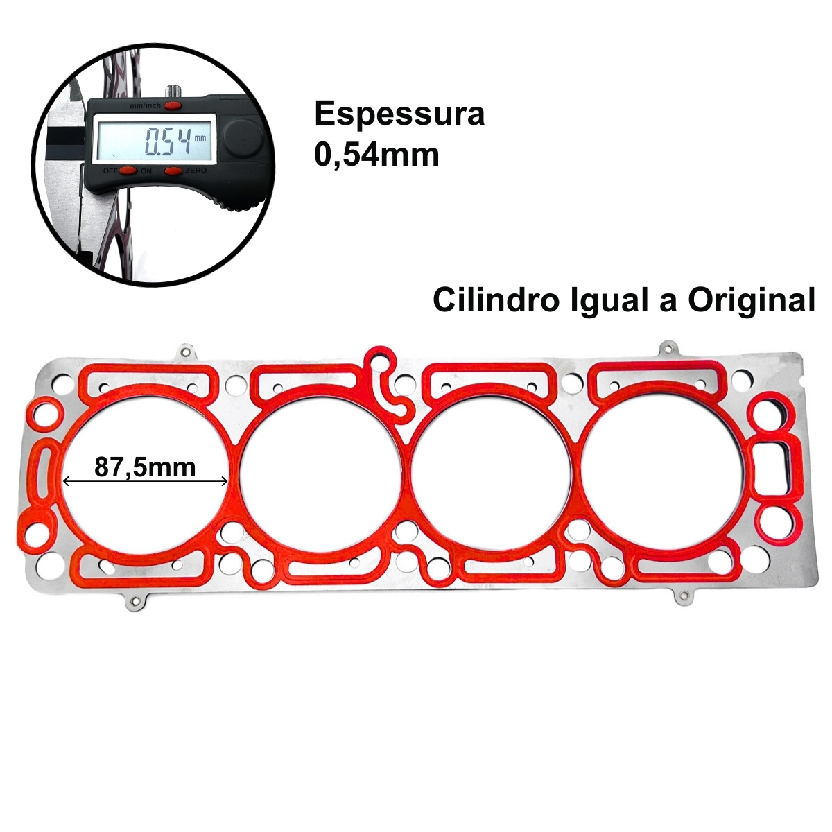 Junta De Cabeçote Vectra/ Omega/ Monza/ S10 Motor 2.0/2.2 - 8V Ohc Flexpower Mls - Imagem 2