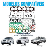 Jogo de Juntas Tucson/Sonata/Santa Fé 2.7 V6 24V G6BA DOHC PAK C/ Retentores - Imagem 3