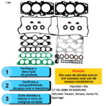 Kit de Juntas Tucson/Sonata/Santa Fé 2.7 V6 24V G6BA DOHC MLS C/ Retentores - Imagem 4