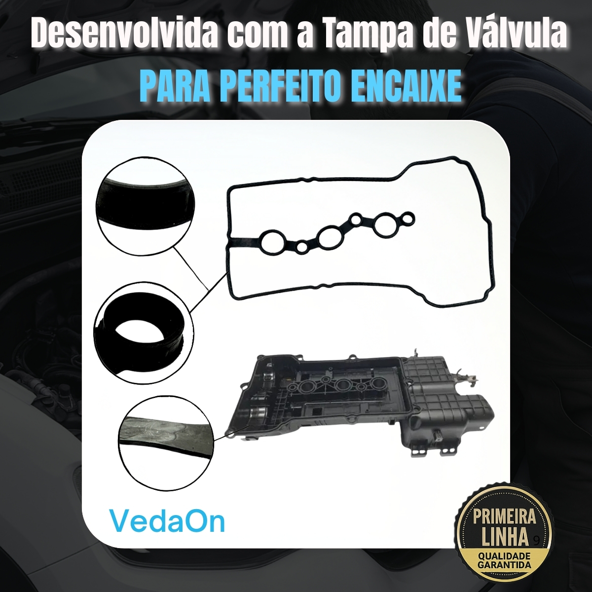 Kit Junta Superior Retentor Hyundai Hb20 1.0 12v 3 Cilindros - Imagem 6