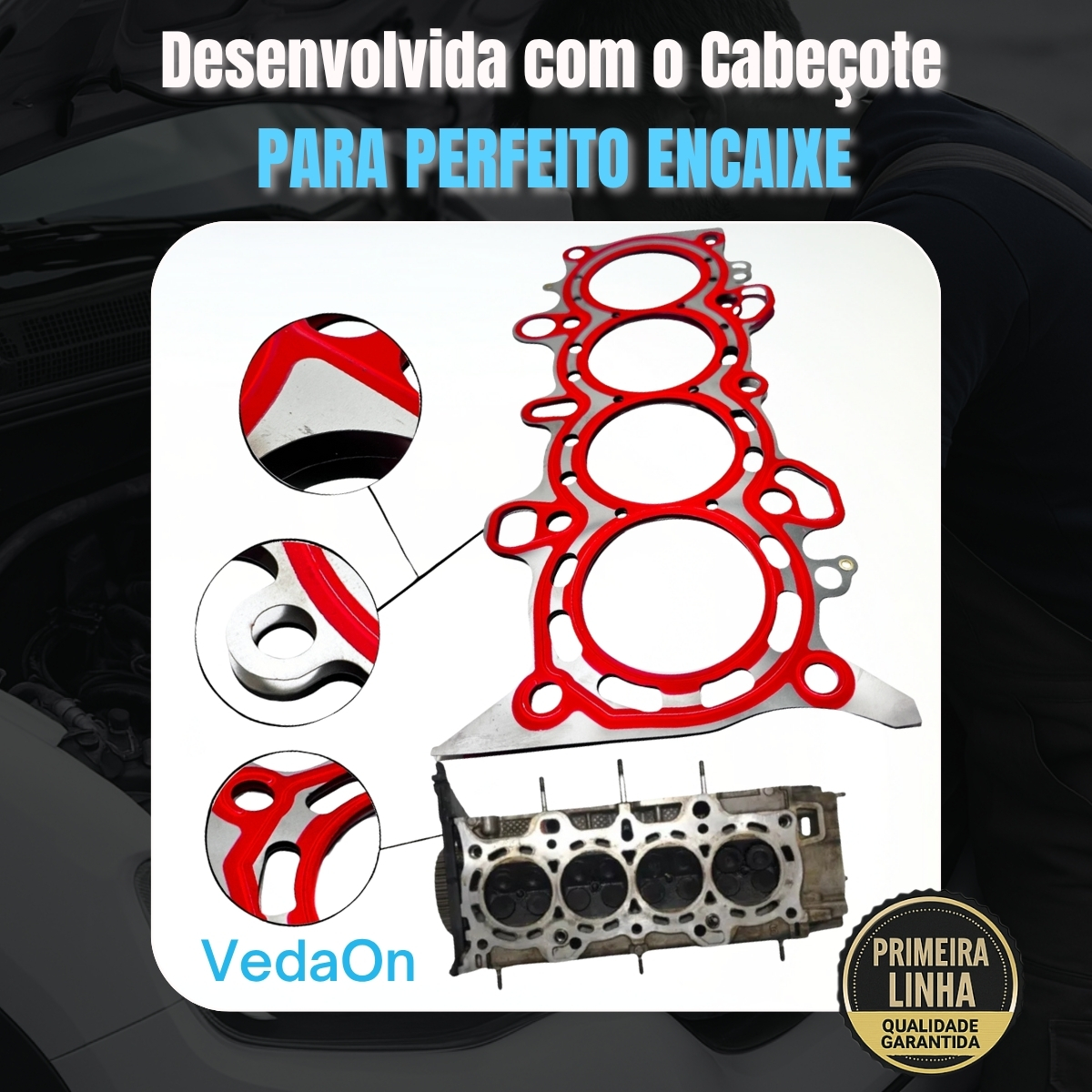 Junta De Cabeçote INOX Honda Civic 1.7 16V D17A/D17Z 2001/... - Imagem 7
