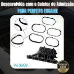 Junta Coletor Admissão Golf New Beetle 2.5 20v 5 Cilindros - Imagem 5