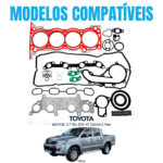 Jogo de Junta com Retentor Toyota Hilux Sw4 2.7 16v Gas E Flex - Aço - Imagem 4