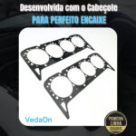 Juntas Cabeçotes PAK 2pcs Camaro Antigo / Volvo Penta Mercruiser 5.0 5.7 6.2 V8 Gasolina Maritimo - Imagem 7