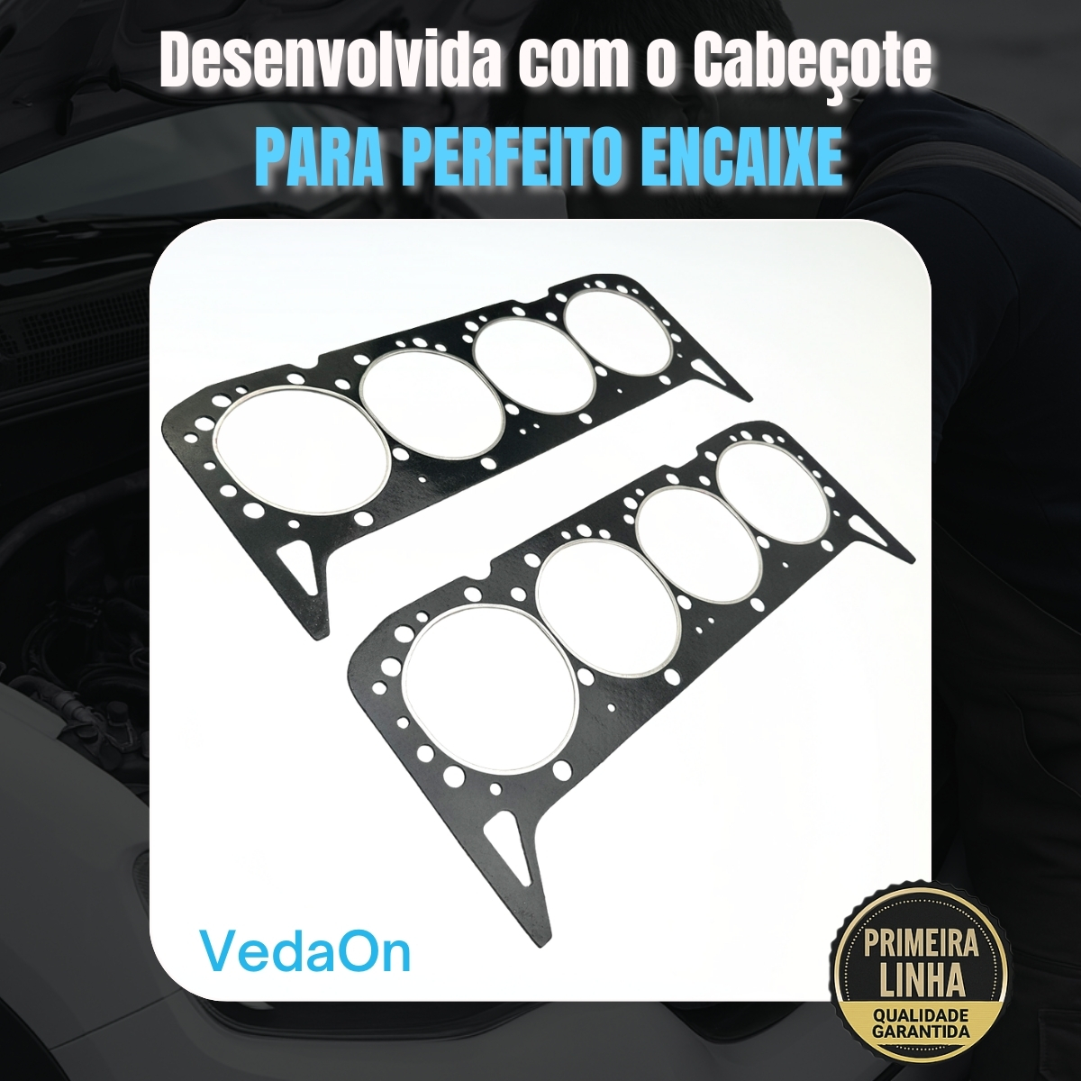 Juntas Cabeçotes PAK 2pcs Camaro Antigo / Volvo Penta Mercruiser 5.0 5.7 6.2 V8 Gasolina Maritimo - Imagem 7