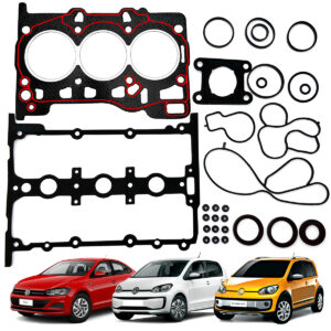 Jogo Junta Cabeçote Com Retentor VW Up! 1.0 TSI Polo Golf Virtus Fox Blue Motion 12V amianto