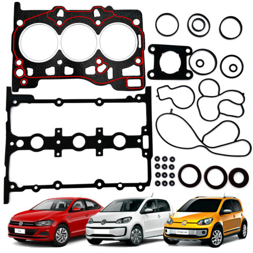 Jogo Junta Cabeçote Com Retentor VW Up! 1.0 TSI Polo Golf Virtus Fox Blue Motion 12V amianto