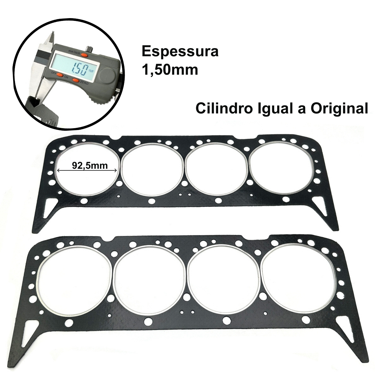 Juntas Cabeçotes PAK 2pcs Camaro Antigo / Volvo Penta Mercruiser 5.0 5.7 6.2 V8 Gasolina Maritimo - Imagem 2