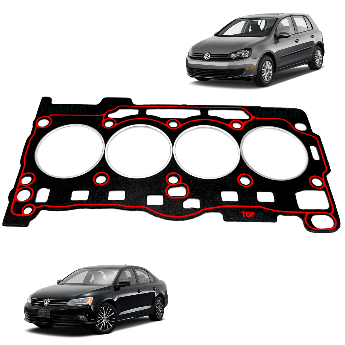 Junta De Cabeçote Volkswagen Golf Jetta 1.4 16v Tsi 12/...