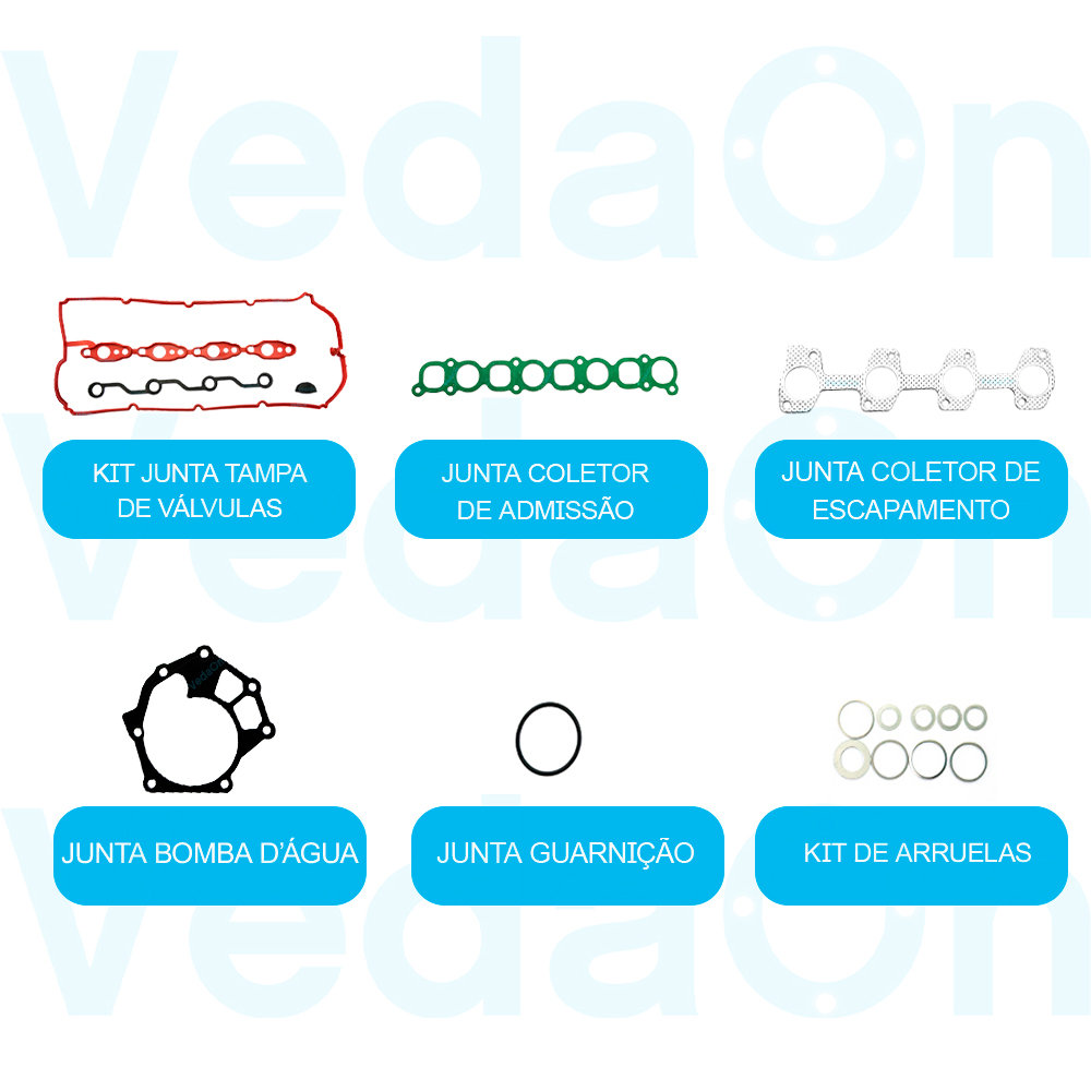 Kit Junta Superior S/ Cabeçote Hr H1 2.5 16v D4cb 13/... - Imagem 2
