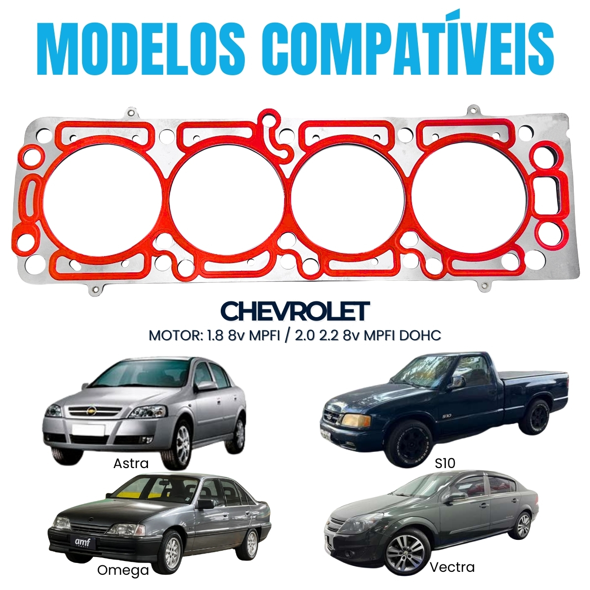 Junta De Cabeçote Vectra/ Omega/ Monza/ S10 Motor 2.0/2.2 - 8V Ohc Flexpower Mls - Imagem 4