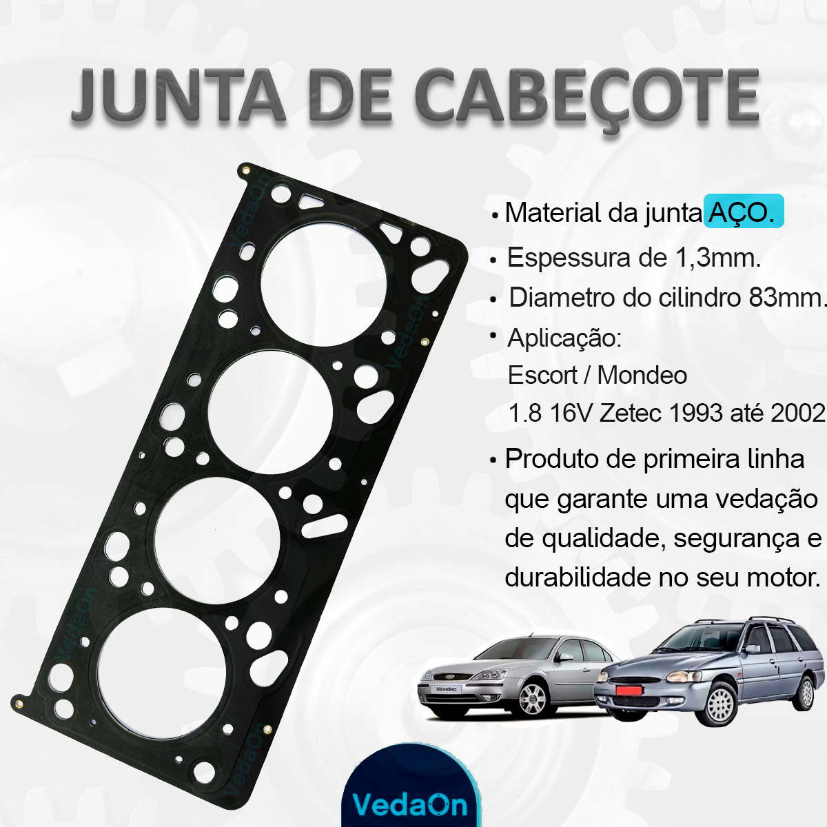 Junta De Cabeçote Zetec 1.8 16V Escort/Mondeo Mls - Imagem 5