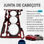 Junta Cabeçote Amianto Ford Ka New Fiesta 1.0 12v 3 Cilindro - Imagem 4