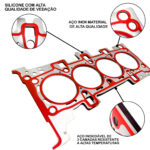 Junta Cabeçote INOX 0,54mm Jeep Compass 2.0 / Fiat Toro 2.4 L4 16V DOHC TigerShark Flex - Imagem 3