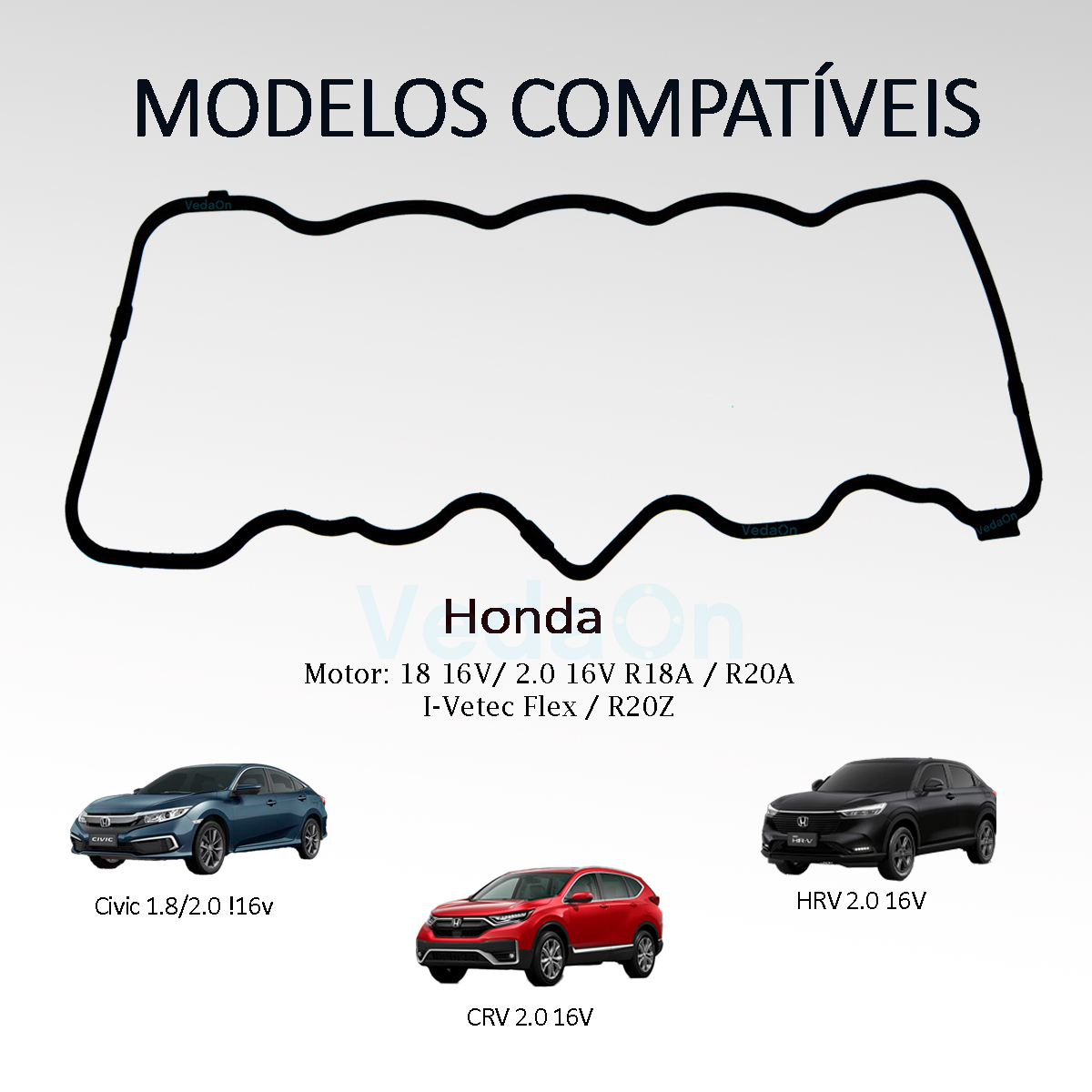 Junta Tampa Válvula Honda HRV CRV 2.0 Flex 11/22 - Imagem 4