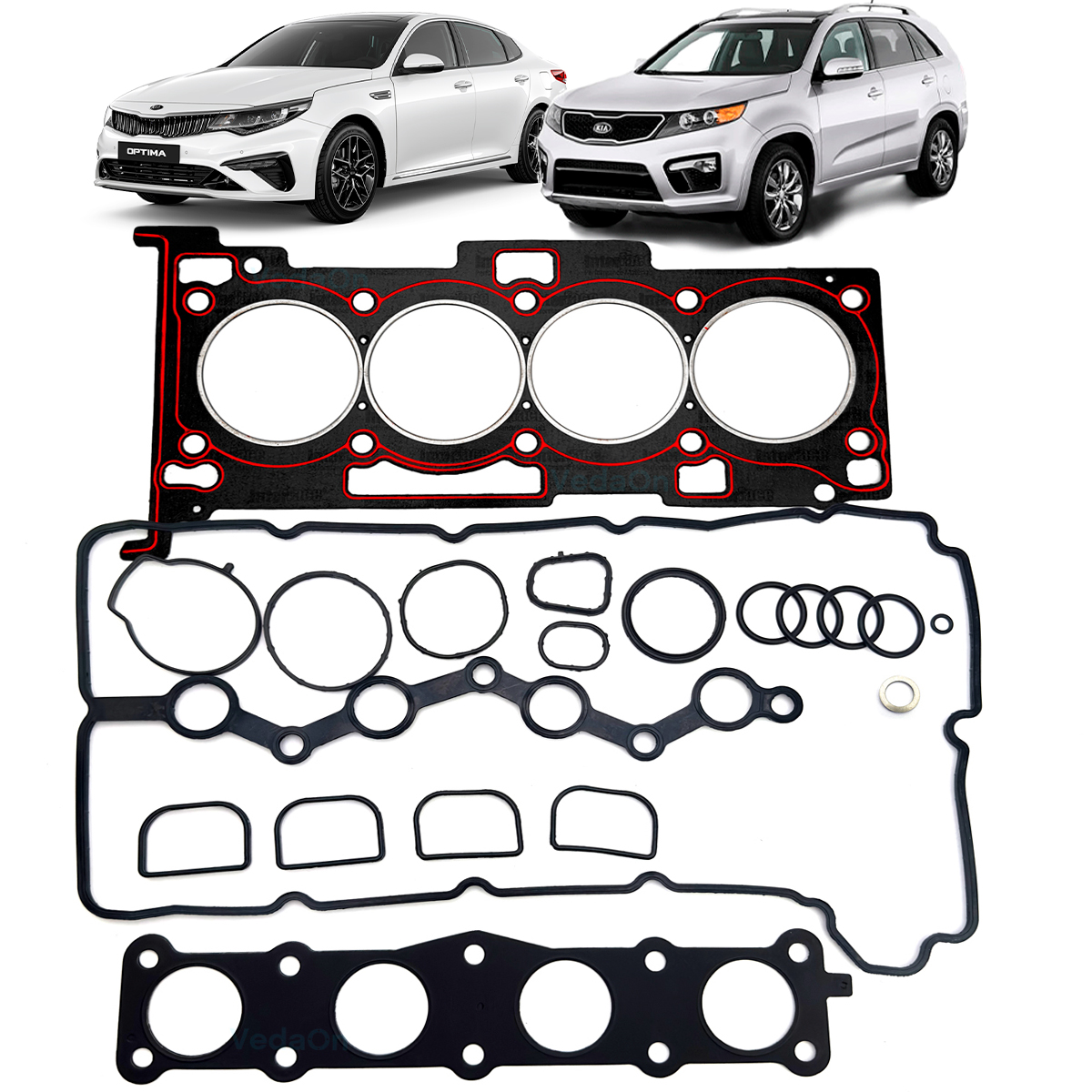 Jogo Junta Cabeçote Kia Sorento 2.4 16v G4ke 09/...