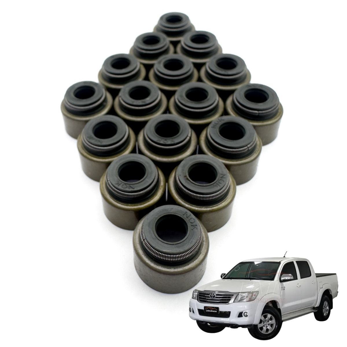 Kit Retentores Haste De Válvulas Toyota Hilux Sw4 2.7 16v - 16 Peças