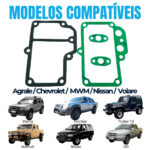 Kit de juntas do resfriador de óleo S10 Blazer Mwm Sprint 4.07 2.8 Nissan Frontier Xterra Troller Agrale - Imagem 2