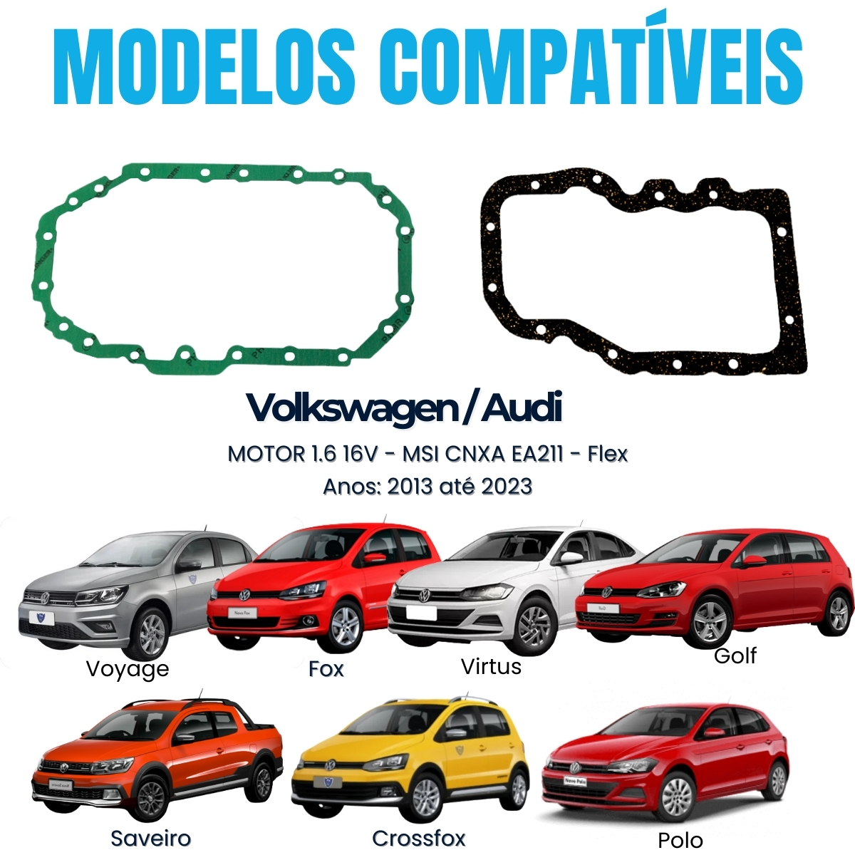 Junta De Cárter Volkswagen Golf 1.6 8v - Imagem 5