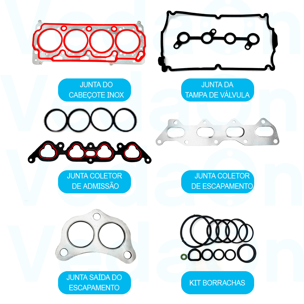 Kit De Retificação Para Motor At 1.0 16V Turbo Gol/Parati C/Cab Mls - Imagem 2