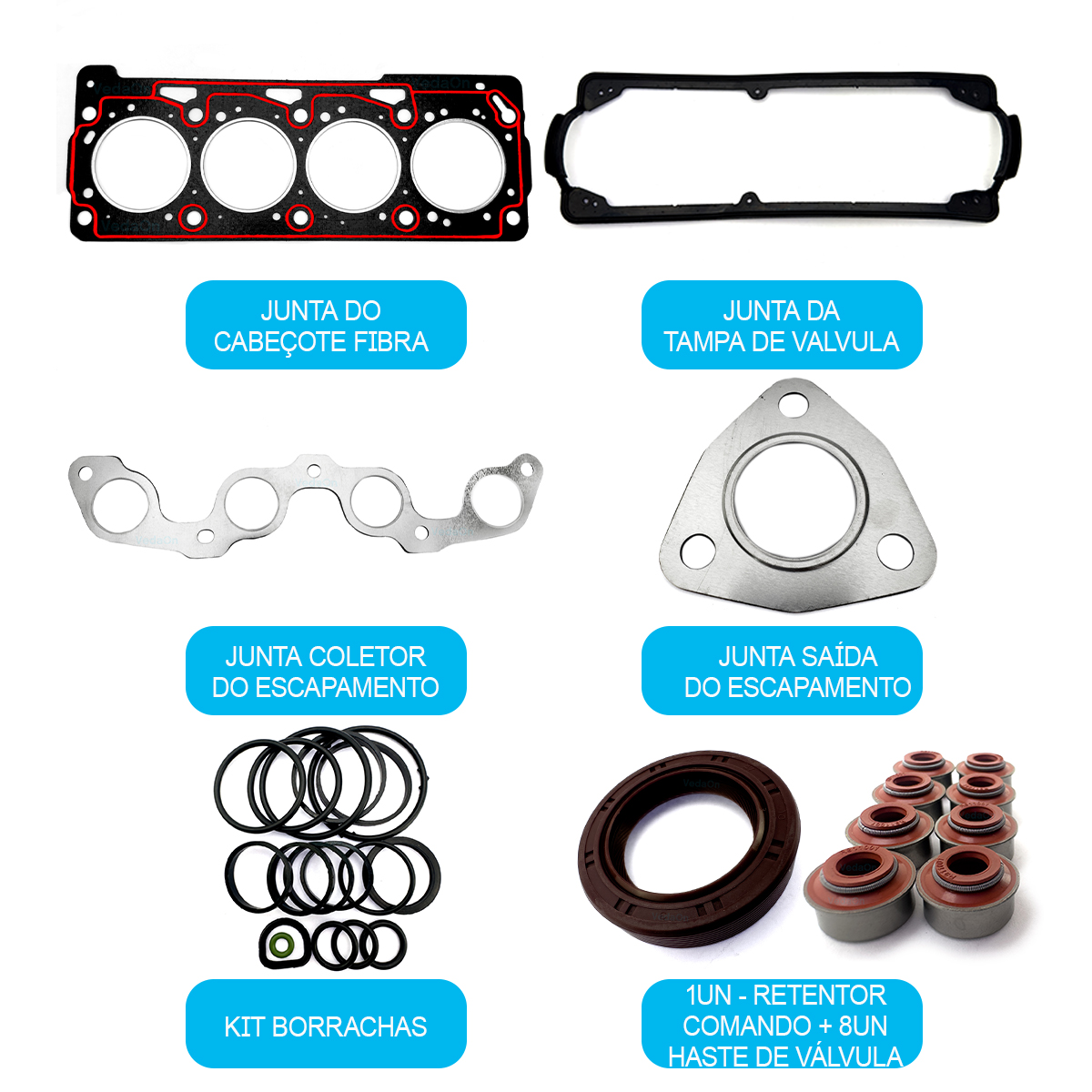 Junta Superior Com Retentor Gol At 1.0 8v 1000 Flex 95/... - Imagem 2
