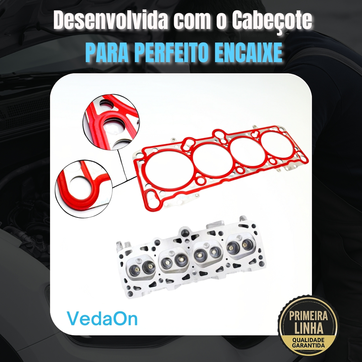 Junta Cabeçote De Aço Sob Medida Motor Ap 1.6 1.8 2.0 Gol Voyage Santana - Imagem 8