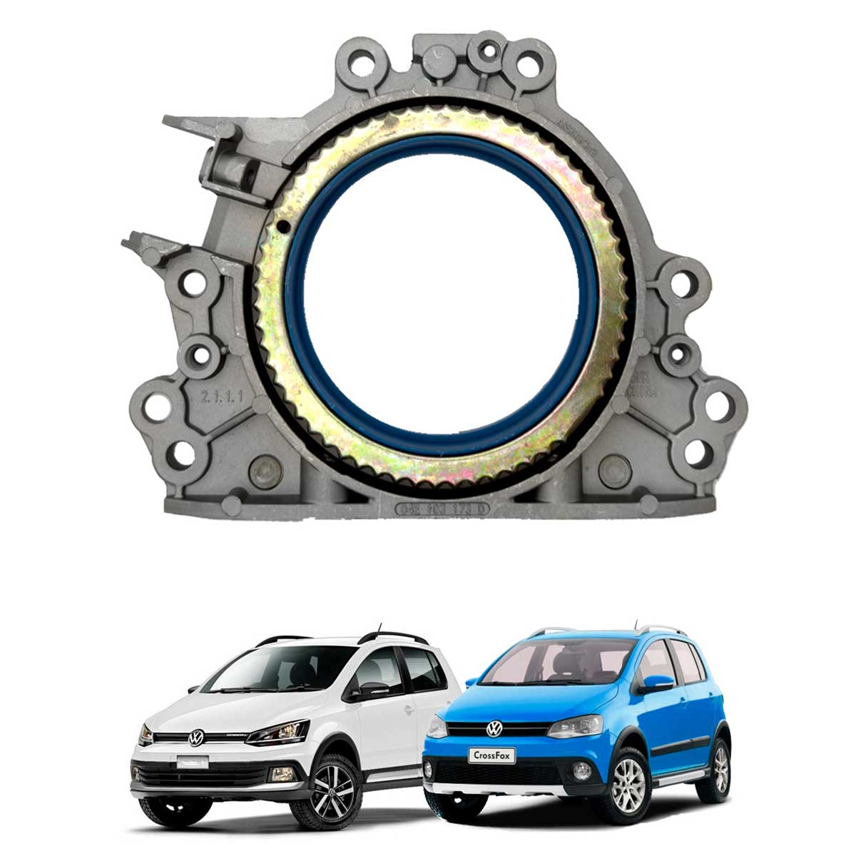 Kit de Retentores com Flange VW Gol Voyage Saveiro Fox CrossFox Golf Space 16V 1.6 MSI - Imagem 2
