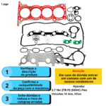 Jogo de junta completo aço Toyota Hilux SW4 2.7 16V 2TR-FE - Imagem 3