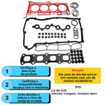 Kit Juntas Inox Com Retentores Jeep Compass (07/...)/ Compass Sport (09/09) 2.0 16V ECN - Imagem 3