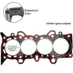Junta Cabeçote Sob Medida 2mm Honda Civic 1.7 16v D16W7/D17A - Imagem 2