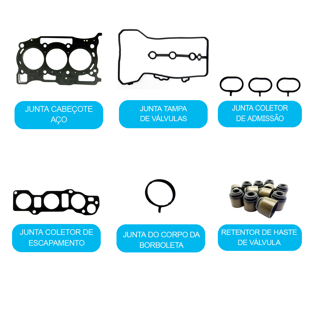 Kit De Juntas Com Retentores Nissan New March / Versa 1.0 12V Hr10De - Mls - Imagem 2