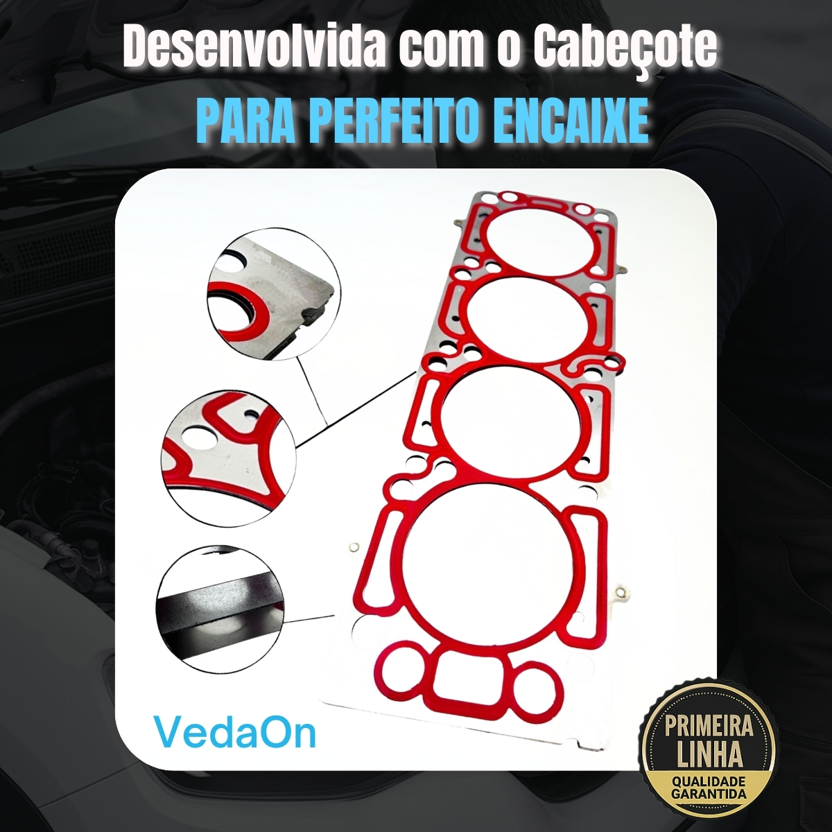 Junta De Cabeçote Vectra/ Omega/ Monza/ S10 Motor 2.0/2.2 - 8V Ohc Flexpower Mls - Imagem 7