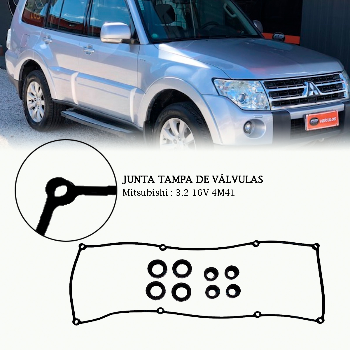 Kit Junta Tampa Válvulas Mitsubishi L200 Pajero/Montero 3.2 L4 16V 4M41 Turbo Diesel - Imagem 2