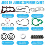 Kit Junta Superior Retentor Hyundai Hb20 1.0 12v 3 Cilindros - Imagem 2