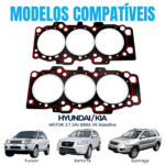 Junta Cabeçote Sob Medida 2mm Hyundai Tucson 2.7 V6 24V G6BA - Imagem 3